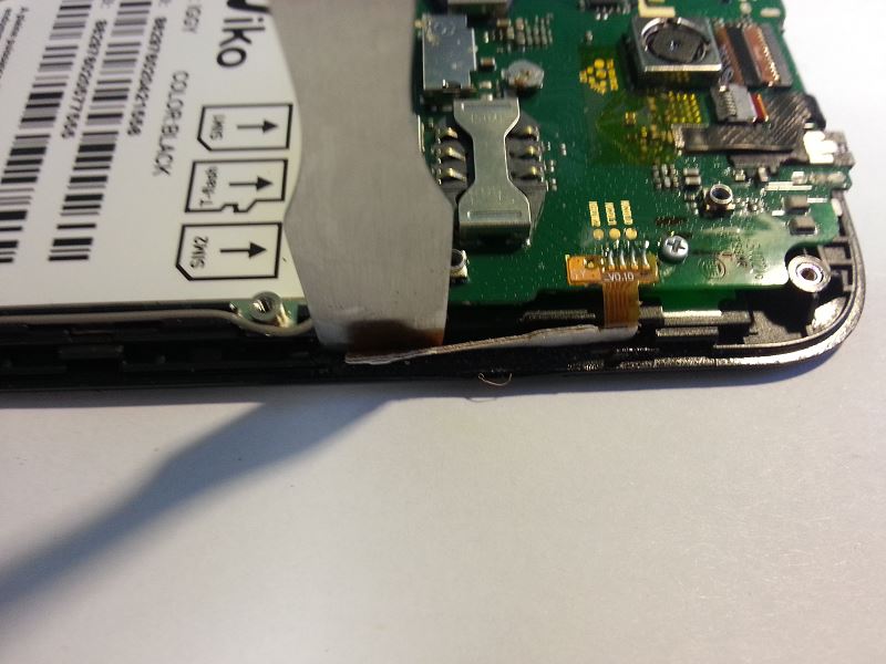 D&eacute;coller nappe du bouton volume wiko iggy