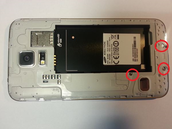 Guide de d&eacute;montage et r&eacute;paration du Samsung Galaxy S5 SM-G900F &eacute;tape 2